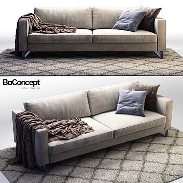 Bo Concept Indivi 2: Stylish Sofa Set 3D model image 1 