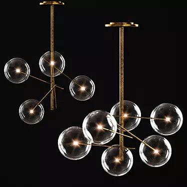 Elegant Bolle Pendant Lighting 3D model image 1 