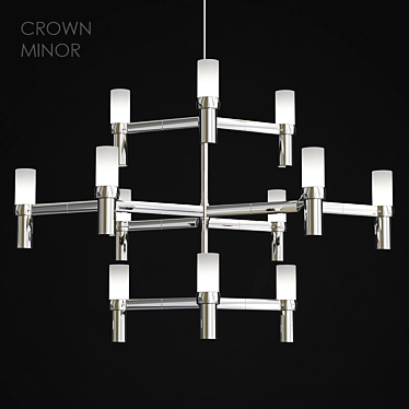 Crown Minor Chrome Suspension Light 3D model image 1 