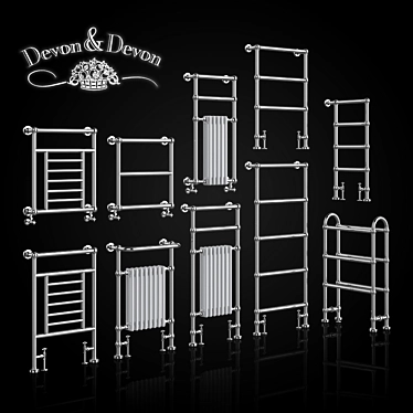 Luxury Towel Warmers Set - Devon Devon 3D model image 1 