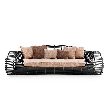 Elegant Kenneth Cobonpue Lolah Sofa 3D model image 1 