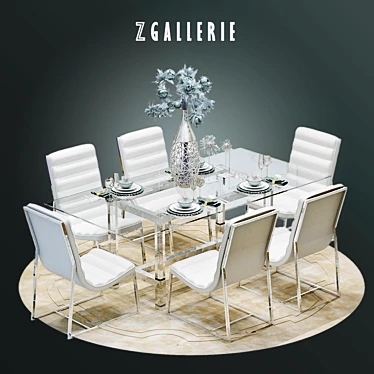 Title: ZGALERIE Dining Group + Serveware 3D model image 1 