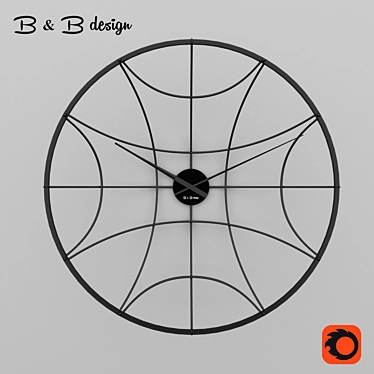 BsB Design Metal Wall Clock 3D model image 1 