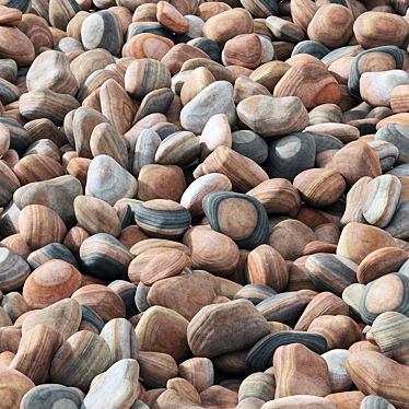 River Pebbles Collection 3D model image 1 