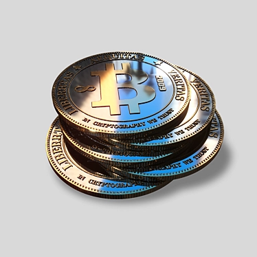 Digital Gold: Bitcoin Revolution 3D model image 1 