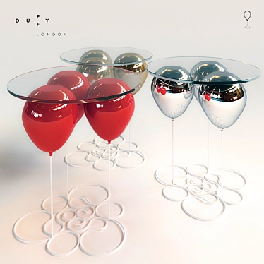 Modern Balloon Side Table 3D model image 1 