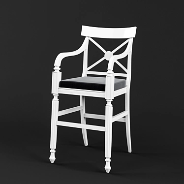 Elegant Clive Christian Bar Stool 3D model image 1 