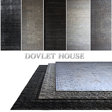 DOVLET HOUSE 5-Piece Carpets (Part 140) 3D model image 1 