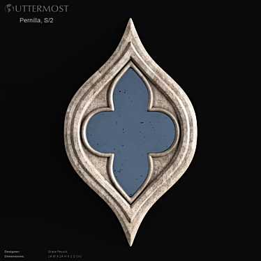 Elegant Reflection: UTTERMOST Pernilla S2 Mirror 3D model image 1 