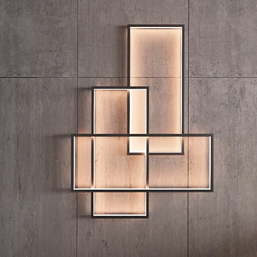 Sleek Cinier LED Trio Light 3D model image 1 