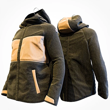 Marvellous Textured Wrangler Winter Jacket 3D model image 1 
