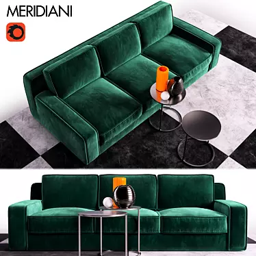 Elegant Meridiani Hector Sofa 3D model image 1 