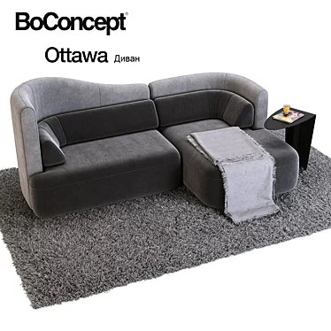 Modern Sofa Set: Boconcept Ottawa - Designer: Karim Rashid 3D model image 1 