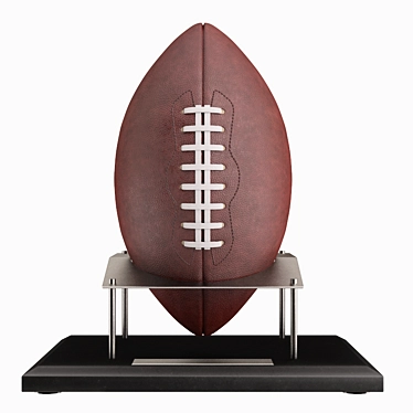NFL Football Ball with Stand - Polygon Design 3D model image 1 