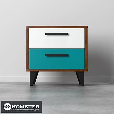 Brandon Bedside Table: Stylish and Functional 3D model image 1 
