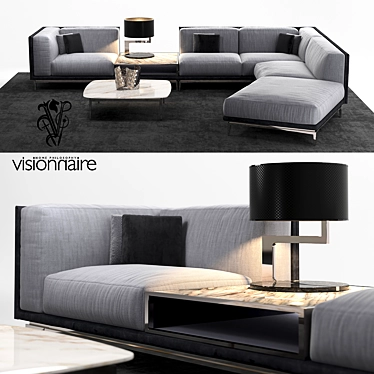 Luxury Legend L Sofa Set 3D model image 1 