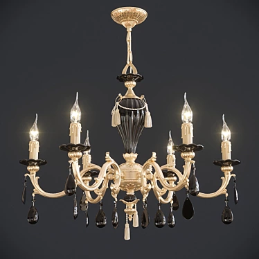 RIPERLAMP HERA Chandelier - Elegantly Designed Metal Fixture 3D model image 1 