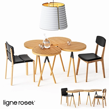 Transformable Dining Set by Ligne Roset 3D model image 1 