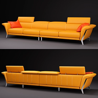 Modern Nicoletti Sofa: Sleek Design & Quality Craftsmanship 3D model image 1 
