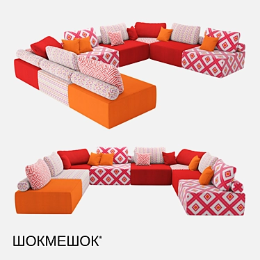 Modular Oasis Sofa - 8 Modules 3D model image 1 