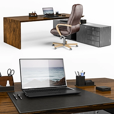 Elegant MultipliCEO Office Set 3D model image 1 