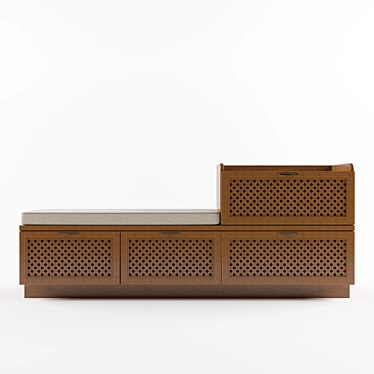 Stylish Shoe Storage Solution 3D model image 1 