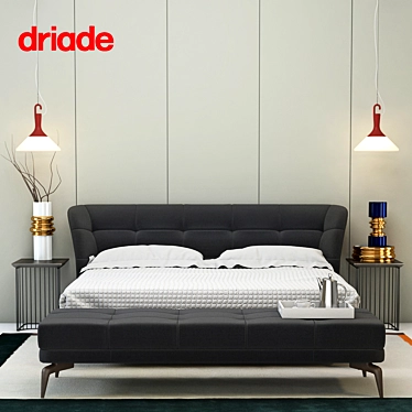 Driade Leon Contemporary Bed 3D model image 1 