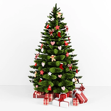 Festive Fir Tree 3D model image 1 