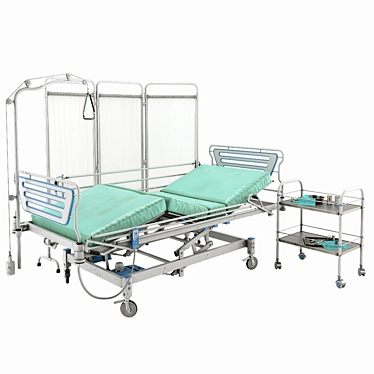 Advanced Hospital Bed & Surgical Tools 3D model image 1 