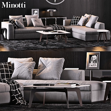 Elegant Minotti Set - Complete and Stylish 3D model image 1 