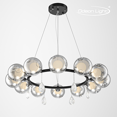 Elegant MAGNO Chandelier: ODEON LIGHT 3982/12 3D model image 1 