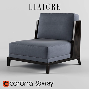 Modern Christian Liaigre Aspre Armchair 3D model image 1 