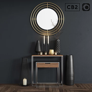 CB2 Mesh Smoothing Decor Set 3D model image 1 