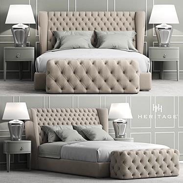 Luxury Four Seasons Bed 3D model image 1 