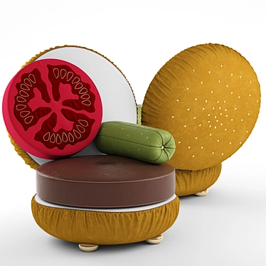 Ultimate Burger Armchair 3D model image 1 