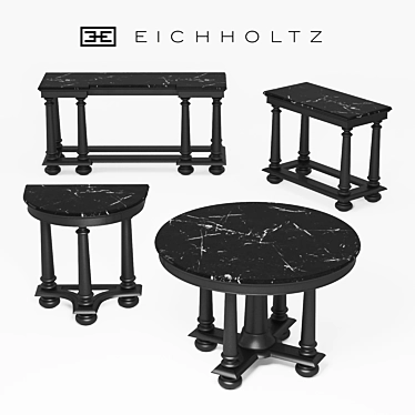 Elegant Eichholtz Table Set: Hollis, Archibald, Brennon & Clark 3D model image 1 