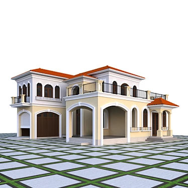 Mediterranean Dream Villa 160m² 3D model image 1 