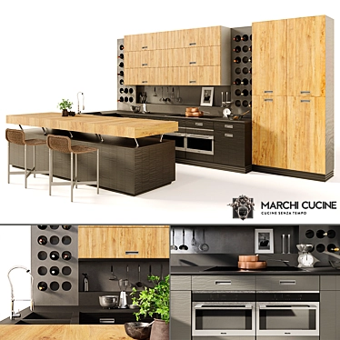 Lab 40: Stylish Kitchen by Marchi Cucine 3D model image 1 