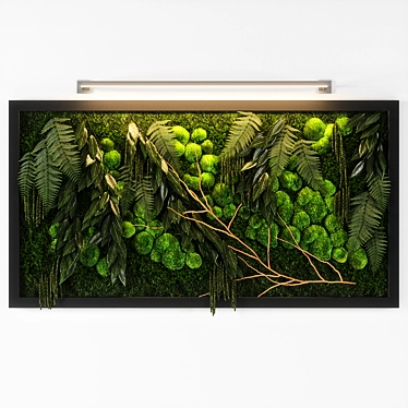 Vibrant Green Panel - 900x500mm 3D model image 1 