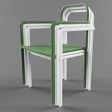 Ypperlig Stool: Sleek and Comfortable 3D model image 1 