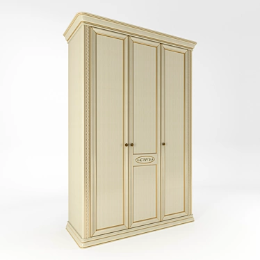 Siena Avorio Wardrobe: Stylish Storage Solution 3D model image 1 