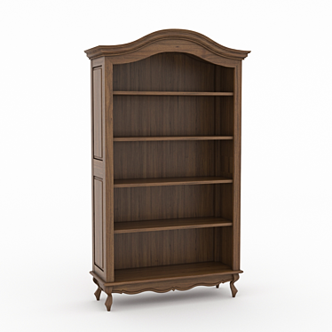 Provençal Wood Bookshelf 3D model image 1 