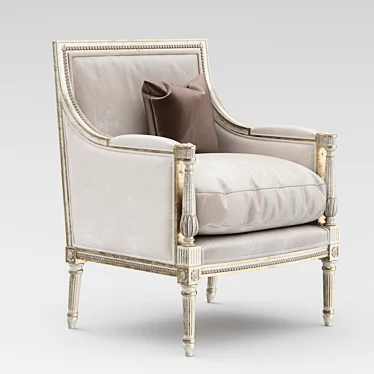 Elegant Minerva Bergere Armchair 3D model image 1 