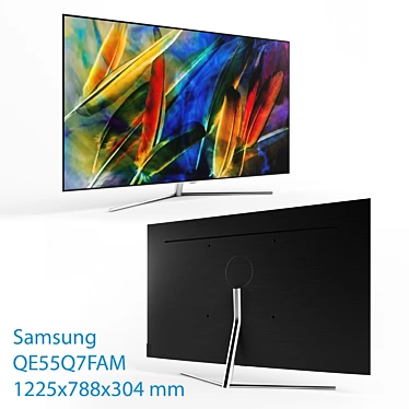 Samsung 55-inch 4K UHD HDR TV 3D model image 1 