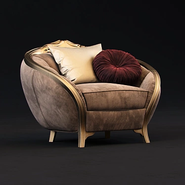 Luxurious Goldcomfort Paradise Armchair 3D model image 1 