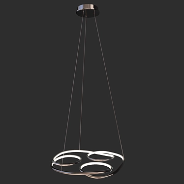 Modern LED Chandelier - 120cm/55cm 3D model image 1 