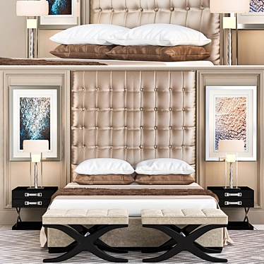 Elegant Dream Collection: Luxury Bedroom Furniture 3D model image 1 