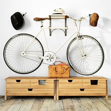 Sleek Bike Storage Solution 3D model image 1 