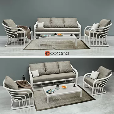 Comfortable Casa Gran Sofa 3D model image 1 