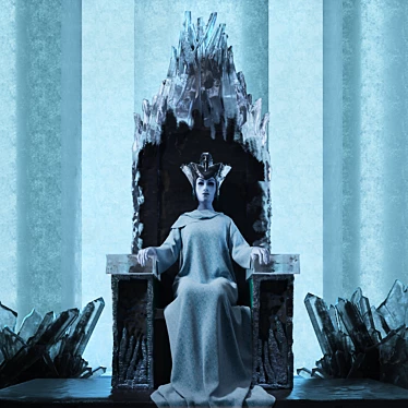 Frozen Ice Queen Throne 3D model image 1 